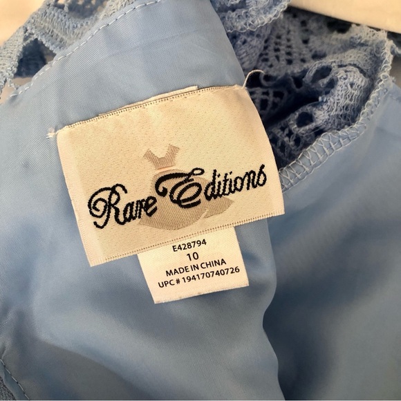 Rare Editions Lace and Illusions Blue Big Girl’s Dress Size 10 - Picture 8 of 12